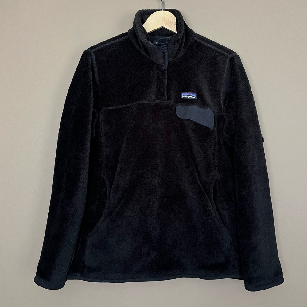 {Patagonia} Re-Tool Snap-T® Fleece Pullover in Black - Women's Large
